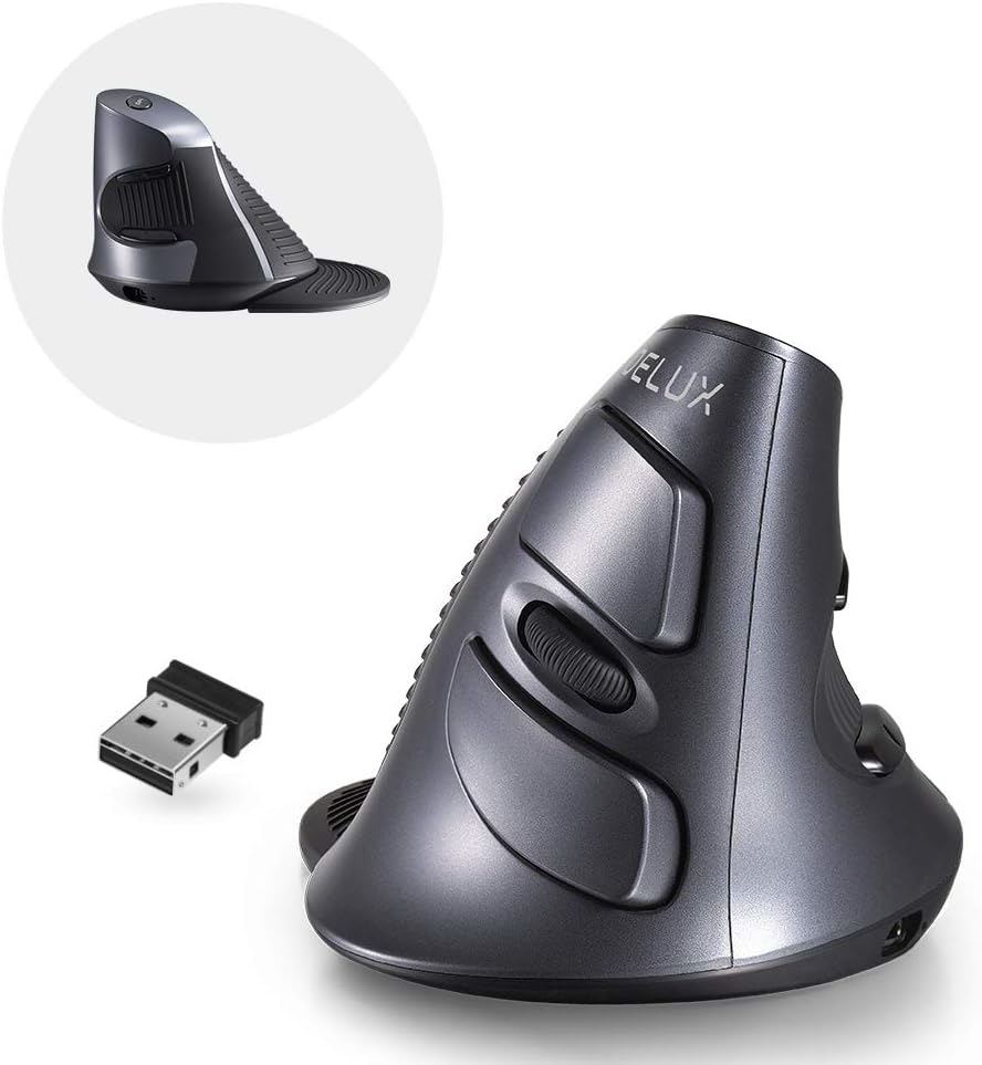 DeLUX M618DB Ergonomic Vertical Mouse